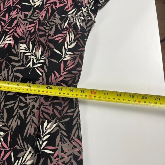 Apricot career dress cap sleeves top lined stretch black pink size M - Picture 9 of 10